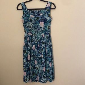 VINTAGE blue floral dreamy dress